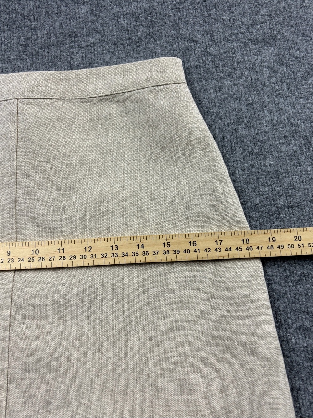 Petal & Pup Beige Linen Raw-Hem A-Line Mini Skirt | M - Picture 6 of 9